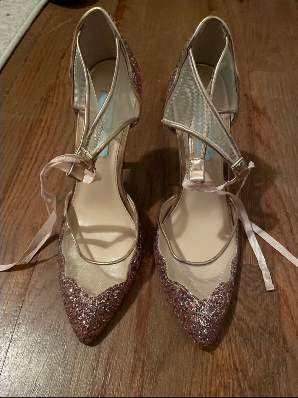 Betsy’s Johnson something blue size 8 wedding shoes never worn